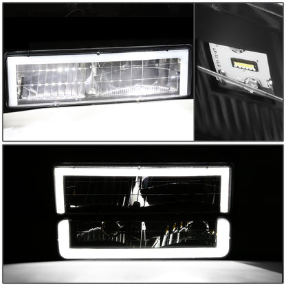 FAROS CLEAR LENS,CLEAR REFLECTOR,BLACK HOUSING,4PCS,LED BAR