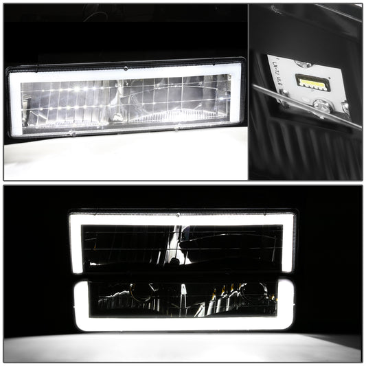 FAROS CLEAR LENS,CLEAR REFLECTOR,BLACK HOUSING,4PCS,LED BAR