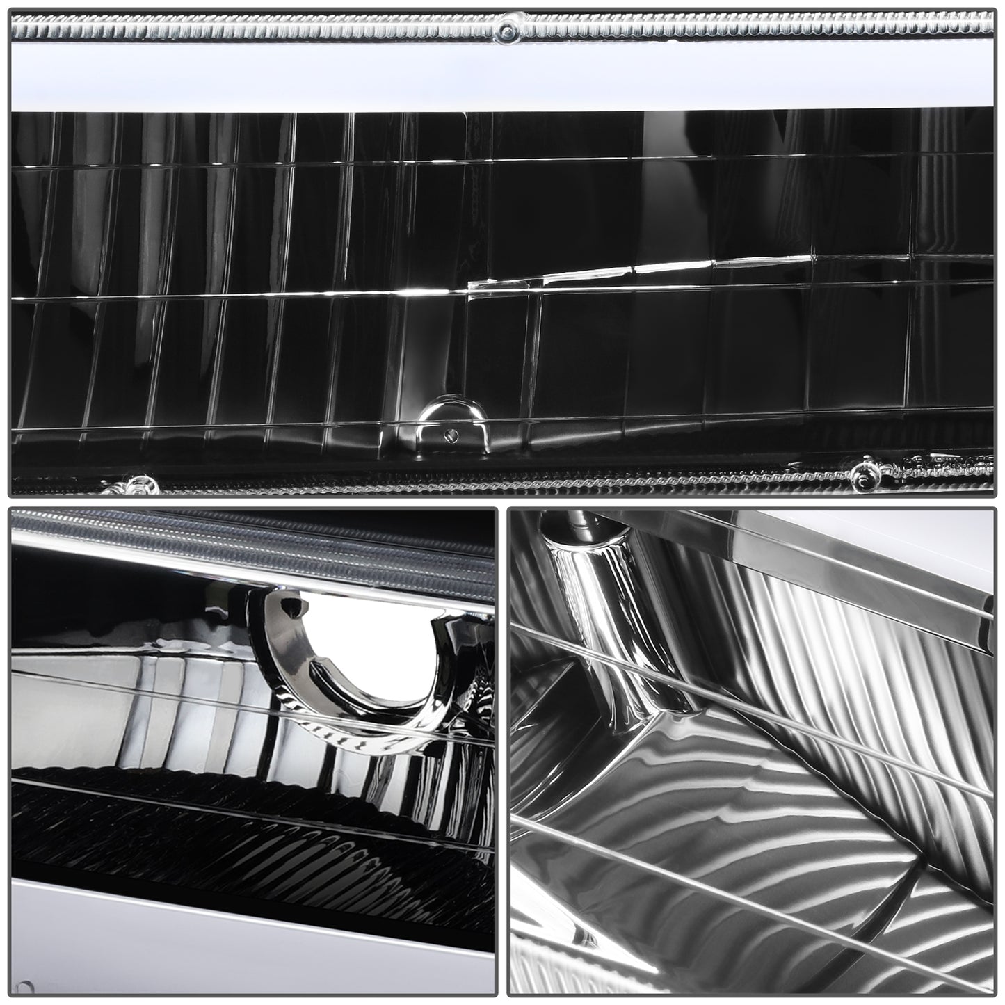 FAROS CLEAR LENS,CLEAR REFLECTOR,BLACK HOUSING,4PCS,LED BAR