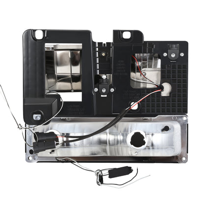 FAROS CLEAR LENS,CLEAR REFLECTOR,BLACK HOUSING,4PCS,LED BAR