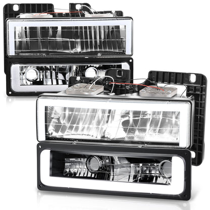 FAROS CLEAR LENS,CLEAR REFLECTOR,BLACK HOUSING,4PCS,LED BAR