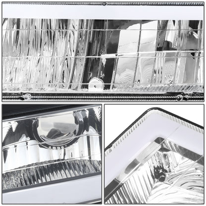 FAROS CLEAR LENS,CLEAR REFLECTOR,CHROME HOUSING,4PCS,LED BAR