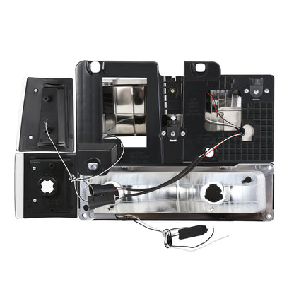 FAROS CLEAR LENS,AMBER REFLECTOR,BLACK HOUSING,8PCS,LED BAR