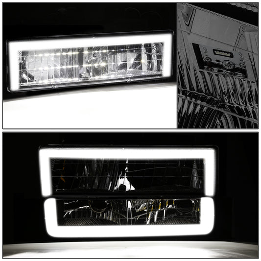 FAROS SMOKE LENS,AMBER REFLECTOR,CHROME HOUSING,8PCS,LED BAR