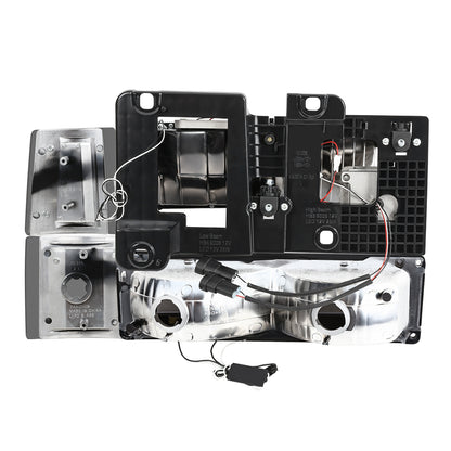 FAROS SMOKE LENS,AMBER REFLECTOR,CHROME HOUSING,8PCS,LED BAR