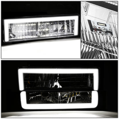 FAROS CLEAR LENS,AMBER REFLECTOR,CHROME HOUSING,8PCS,LED BAR