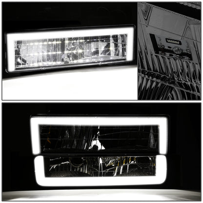 FAROS SMOKE LENS,AMBER REFLECTOR,CHROME HOUSING,8PCS,LED BAR