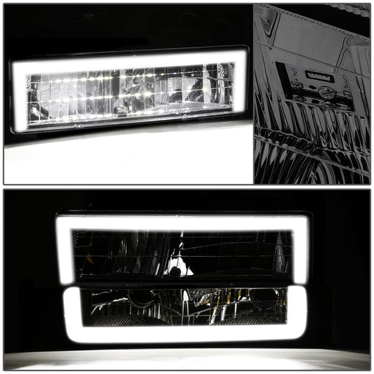 FAROS SMOKE LENS,AMBER REFLECTOR,CHROME HOUSING,8PCS,LED BAR