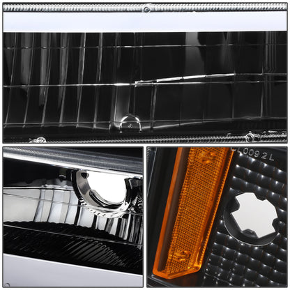 FAROS CLEAR LENS,AMBER REFLECTOR,BLACK HOUSING,8PCS,LED BAR