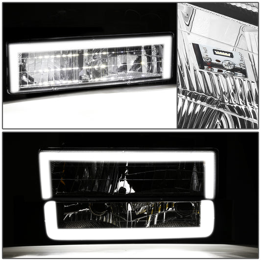 FAROS CLEAR LENS,AMBER REFLECTOR,CHROME HOUSING,8PCS,LED BAR