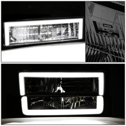 FAROS SMOKE LENS,AMBER REFLECTOR,CHROME HOUSING,8PCS,LED BAR