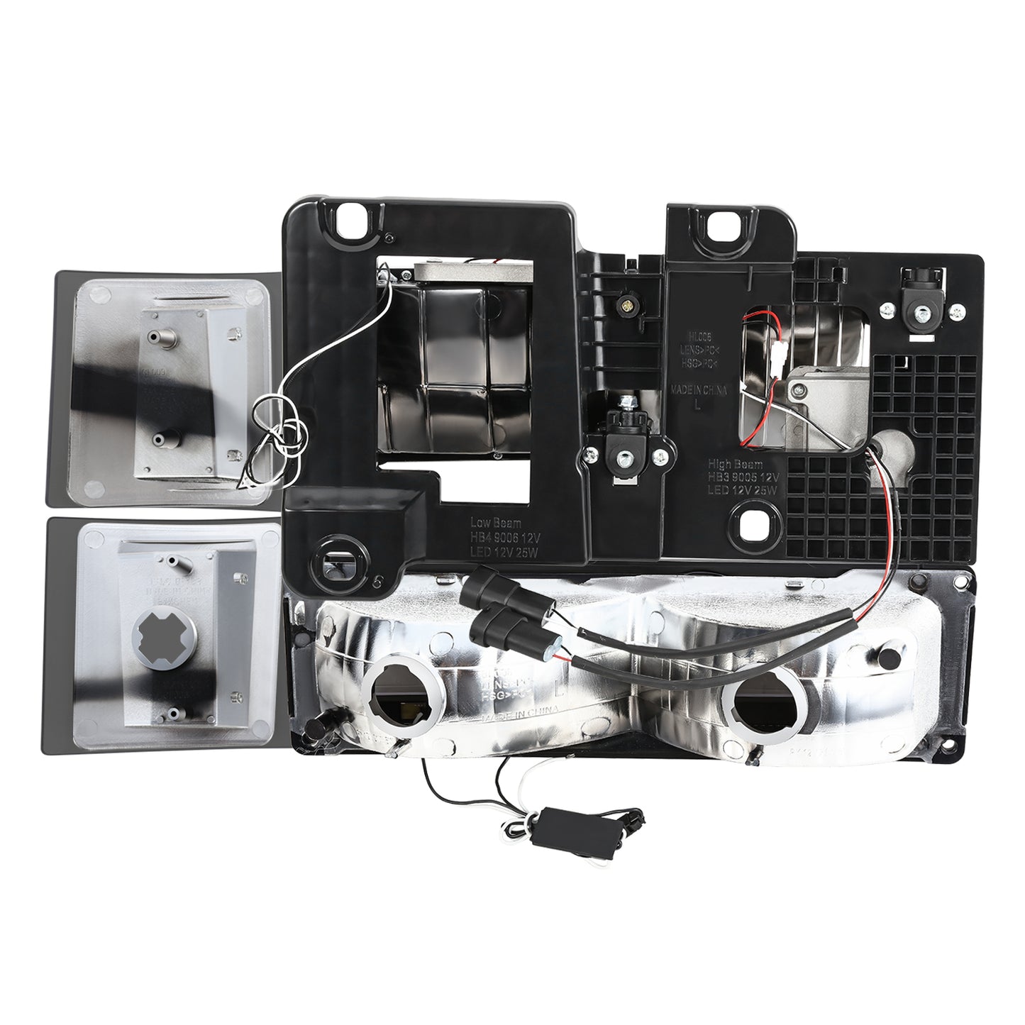 FAROS SMOKE LENS,AMBER REFLECTOR,CHROME HOUSING,8PCS,LED BAR