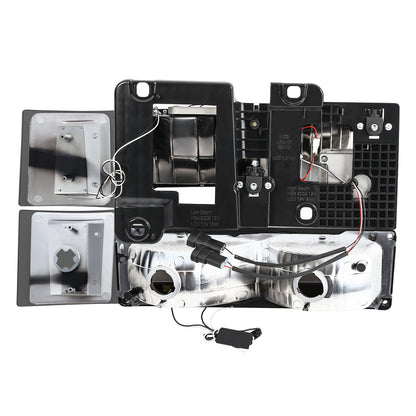 FAROS SMOKE LENS,AMBER REFLECTOR,CHROME HOUSING,8PCS,LED BAR