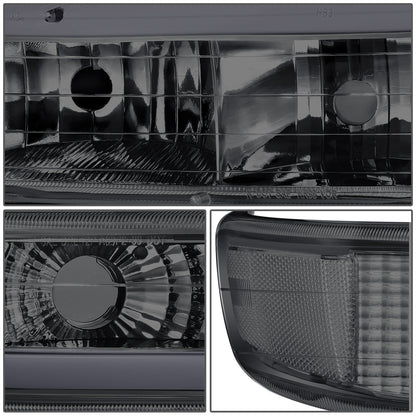 FAROS 99-02 CHEVY SILVERADO 1500, 2500 / 01-02 SILVERADO 1500HD, 2500HD, 3500 / 00-06 CHEVY SUBURBAN 1500, 2500, CHEVY TAHOE - REQUIRES WIRING TO EXISTING VEHICLE WIRING HARNESS - LED DRL - DUAL C-BAR - 4PC - SMOKE HOUSING / CLEAR CORNER