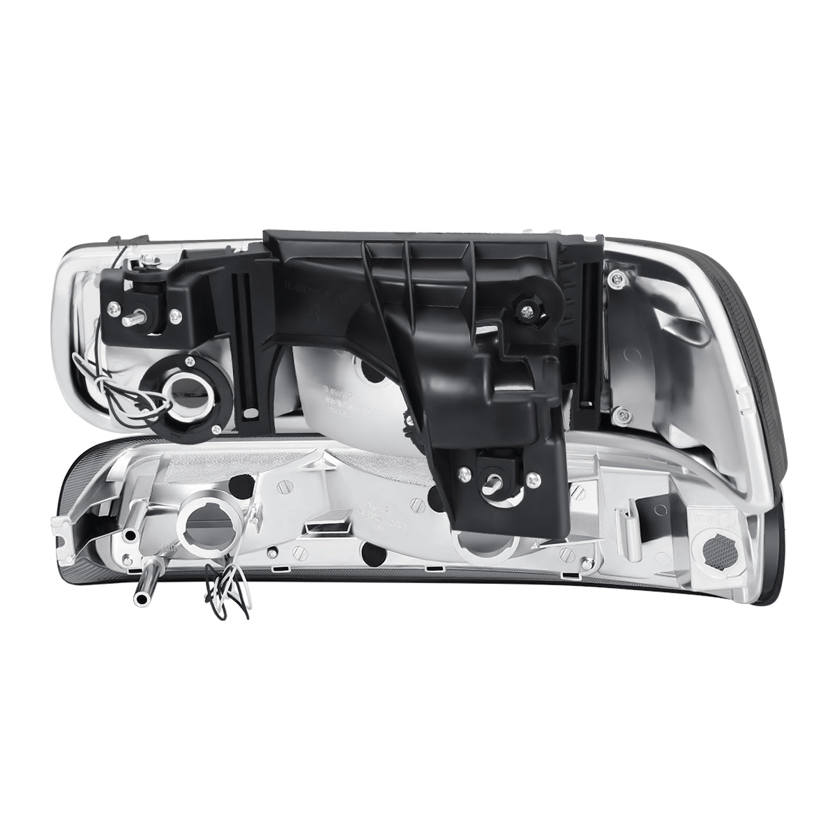 FAROS 99-02 CHEVY SILVERADO 1500, 2500 / 01-02 SILVERADO 1500HD, 2500HD, 3500 / 00-06 CHEVY SUBURBAN 1500, 2500, CHEVY TAHOE - REQUIRES WIRING TO EXISTING VEHICLE WIRING HARNESS - LED DRL - DUAL C-BAR - 4PC - SMOKE HOUSING / CLEAR CORNER