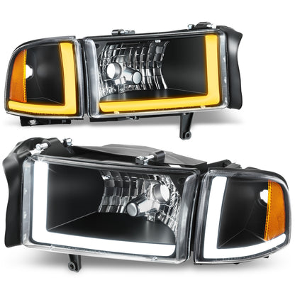 FAROS CLEAR LENS.AMBER REFLECTOR.BLACK HOUSING.4PCSLED BAR