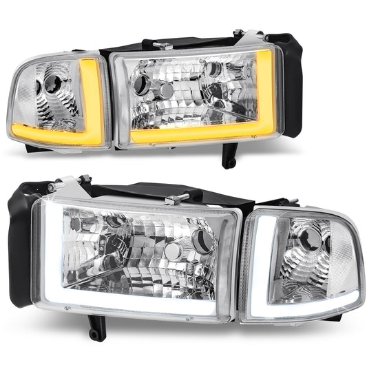 FAROS CLEAR LENS.CLEAR REFLECTOR.CHROME HOUSING.4PCS.LED BAF