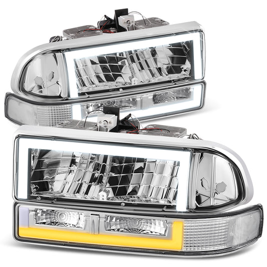 FAROS CLEAR LENS,CLEAR REFLECTOR,CHROME  HOUSING,4PCS,LED BAR