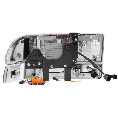 FAROS SMOKE LENS,CLEAR REFLECTOR,CHROME  HOUSING,4PCS,LED BAR