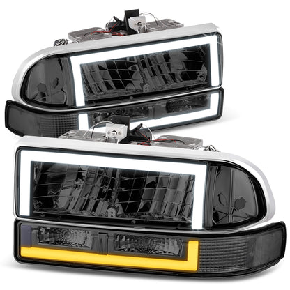 FAROS SMOKE LENS,CLEAR REFLECTOR,CHROME  HOUSING,4PCS,LED BAR