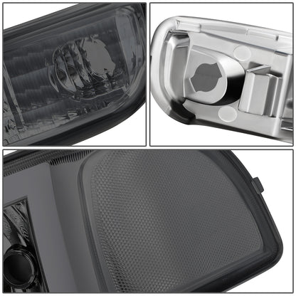 FAROS 99-06 GMC SIERRA 1500, GMC YUKON / 00-06 YUKON XL 1500, 2500 / 01-06 SIERRA 2500HD, 3500 / 2007 SIERRA 1500 CLASSIC, 2500HD CLASSIC, 3500 CLASSIC - EXCLUDES C3, DENALI MODELS - LED DRL - SWITCHBACK TURN SIGNAL - 4PC - SMOKE HOUSING / CLEAR CORNER