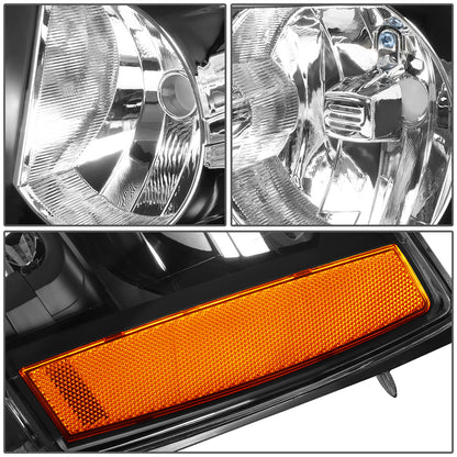 FAROS 07-13 CHEVY AVALANCHE / 07-14 CHEVY TAHOE / 07-14 CHEVY SUBURBAN 1500 / 07-13 CHEVY SUBURBAN 2500 - LED DRL - BLACK HOUSING / AMBER CORNER - H1 LOW BEAM / H1 HIGH BEAM