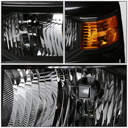 FAROS 14-15 CHEVY SILVERADO 1500, 2500HD, 3500HD 2/4-DOOR - LED DRL - BLACK HOUSING / AMBER CORNER - H11 LOW BEAM / 9005 HIGH BEAM