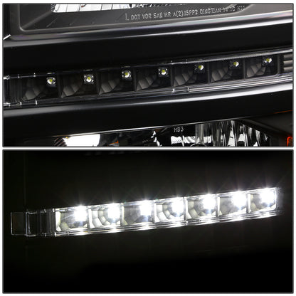 FAROS 14-15 CHEVY SILVERADO 1500, 2500HD, 3500HD 2/4-DOOR - LED DRL - BLACK HOUSING / AMBER CORNER - H11 LOW BEAM / 9005 HIGH BEAM