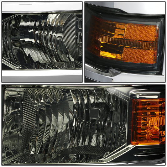 FAROS 14-15 CHEVY SILVERADO 1500, 2500HD, 3500HD 2/4-DOOR - LED DRL - SMOKE HOUSING / AMBER CORNER - H11 LOW BEAM / 9005 HIGH BEAM