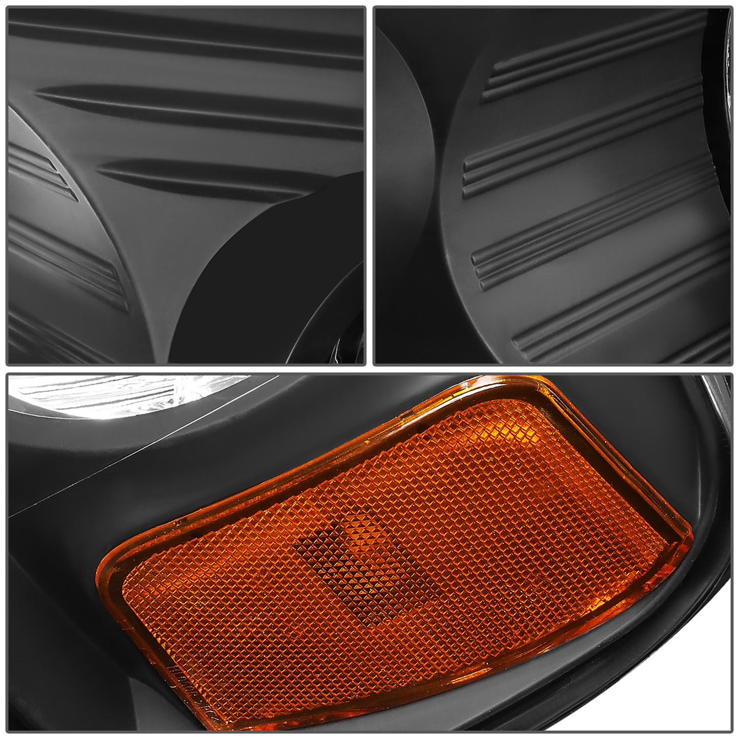 FAROS 04-08 FORD F-150 / 06-08 LINCOLN MARK LT - LED DRL - BLACK HOUSING / AMBER CORNER