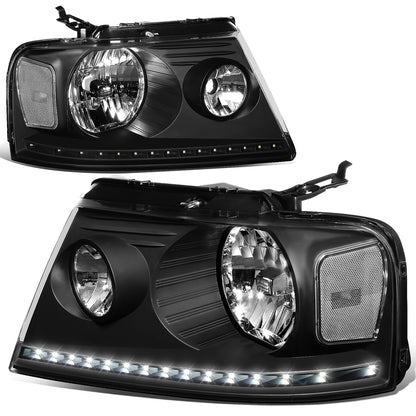 FAROS 04-08 FORD F-150 / 06-08 LINCOLN MARK LT - LED DRL - BLACK HOUSING / CLEAR CORNER