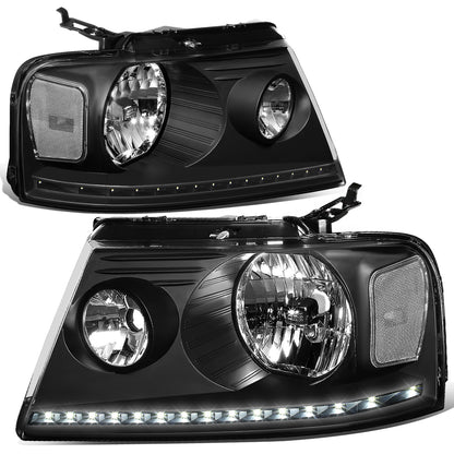 FAROS 04-08 FORD F-150 / 06-08 LINCOLN MARK LT - LED DRL - BLACK HOUSING / CLEAR CORNER