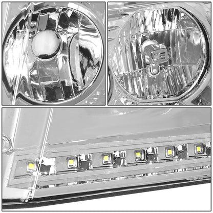 FAROS 04-08 FORD F-150 / 06-08 LINCOLN MARK LT - LED DRL - CHROME HOUSING / AMBER CORNER