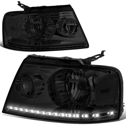 FAROS 04-08 FORD F-150 / 06-08 LINCOLN MARK LT - LED DRL - SMOKE HOUSING / CLEAR CORNER