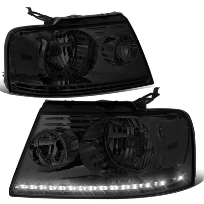 FAROS 04-08 FORD F-150 / 06-08 LINCOLN MARK LT - LED DRL - SMOKE HOUSING / CLEAR CORNER