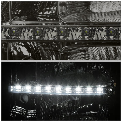 FAROS 07-13 GMC SIERRA 1500 / 07-14 GMC SIERRA 2500 , 3500 2/4-DOOR - LED DRL - SMOKE HOUSING / AMBER CORNER - H11 LOW BEAM / 9005 HIGH BEAM