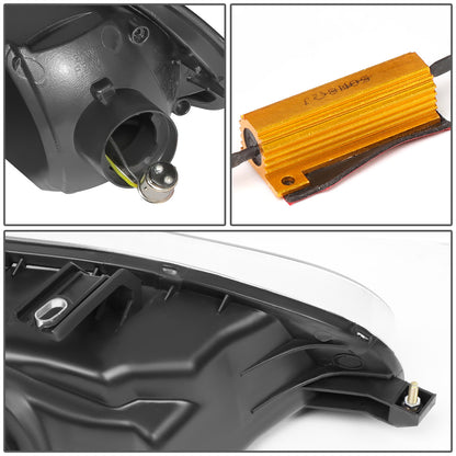 FAROS 92-95 HONDA CIVIC 2/3DR - LED DRL - BLACK HOUSING / AMBER CORNER - H4 HEADLIGHT / LED SIGNAL