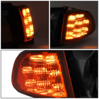 FAROS 92-95 HONDA CIVIC 2/3DR - LED DRL - SMOKE HOUSING / AMBER CORNER - H4 HEADLIGHT / LED SIGNAL