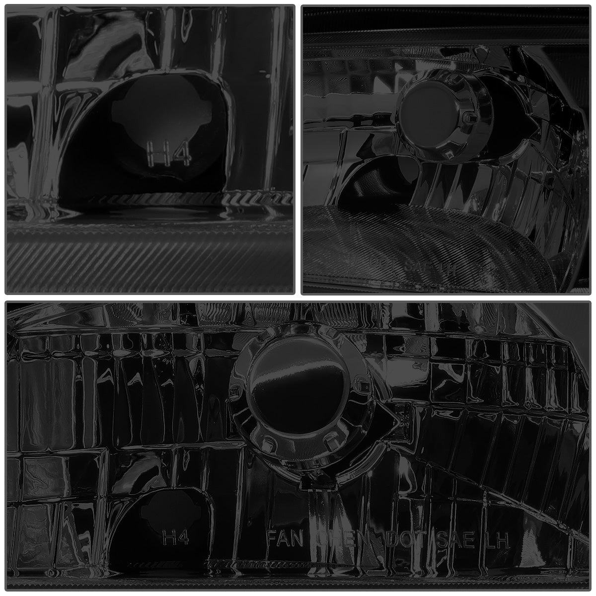 FAROS 92-95 HONDA CIVIC 2/3DR - LED DRL - SMOKE HOUSING / AMBER CORNER - H4 HEADLIGHT / LED SIGNAL