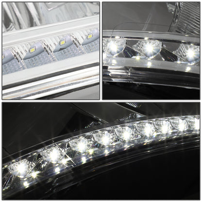 FAROS 06-08 DODGE RAM 1500 / 06-09 DODGE RAM 2500 , 3500 - FITS MODELS WITH HALOGEN HEADLAMPS ONLY - LED DRL - CHROME HOUSING / CLEAR CORNER - H13 LOW BEAM / H13 HIGH BEAM