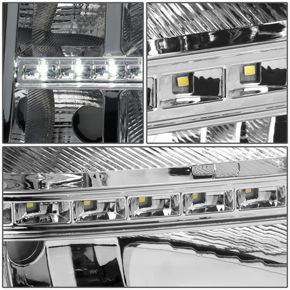 FAROS 07-13 GMC SIERRA 1500 / 07-14 GMC SIERRA 2500, 3500 - DOES NOT FIT 2007 CLASSIC STYLES - LED DRL STRIP - CHROME HOUSING / CLEAR CORNER