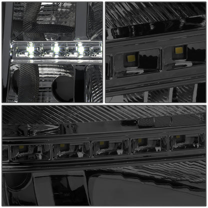 FAROS 07-13 GMC SIERRA 1500 / 07-14 GMC SIERRA 2500, 3500 - DOES NOT FIT 2007 CLASSIC STYLES - LED DRL STRIP - SMOKE HOUSING / CLEAR CORNER