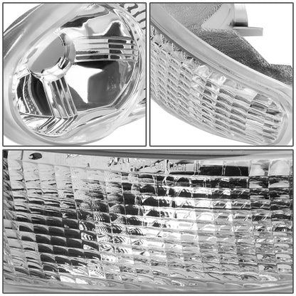 FAROS 01-07 GMC SIERRA/YUKON DENALI - 4PC - OEM STYLE - CHROME HOUSING - 9006 LOW BEAM / 9005 HIGH BEAM