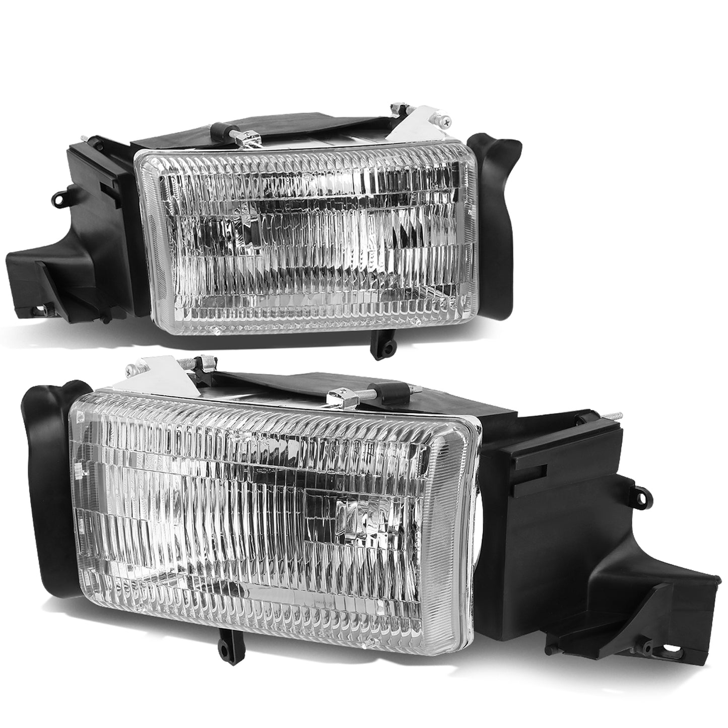 FAROS 94-02 DODGE RAM 2500 , 3500 / 94-01 RAM 1500 2/4-DOOR - DOES NOT FIT SPORT MODELS - 2PC - OEM STYLE - CHROME HOUSING - 9004 LOW BEAM / HIGH BEAM