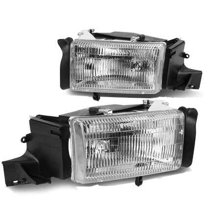 FAROS 94-02 DODGE RAM 2500 , 3500 / 94-01 RAM 1500 2/4-DOOR - DOES NOT FIT SPORT MODELS - 2PC - OEM STYLE - CHROME HOUSING - 9004 LOW BEAM / HIGH BEAM