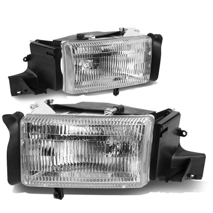 FAROS 94-02 DODGE RAM 2500 , 3500 / 94-01 RAM 1500 2/4-DOOR - DOES NOT FIT SPORT MODELS - 2PC - OEM STYLE - CHROME HOUSING - 9004 LOW BEAM / HIGH BEAM