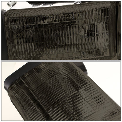 FAROS 94-02 DODGE RAM 2500 , 3500 / 94-01 RAM 1500 2/4-DOOR - DOES NOT FIT SPORT MODELS - 4PC - OEM STYLE - SMOKE HOUSING / AMBER CORNER - 9004 LOW BEAM / HIGH BEAM