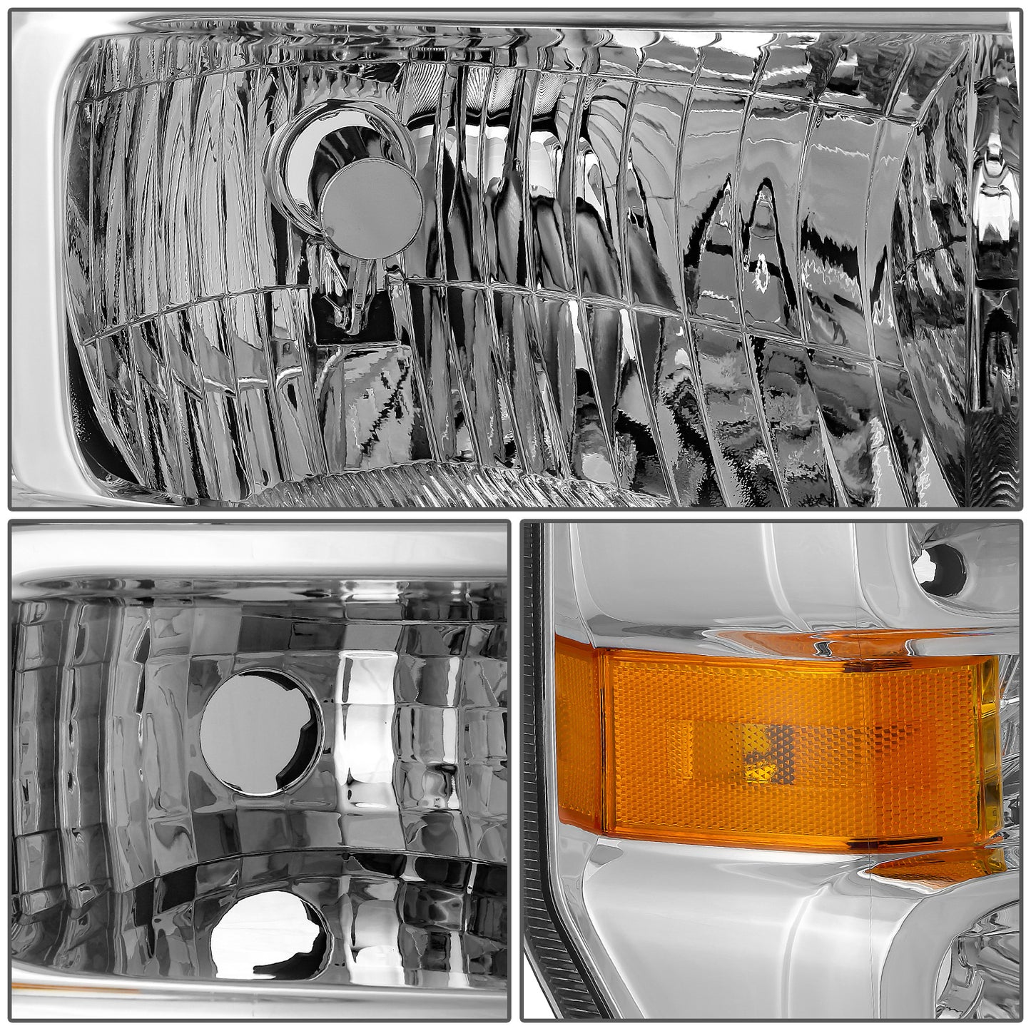 FAROS FORD E-150 2008-2014 / FORD E-250 2008-2014 / FORD E-350 SUPER DUTY 2008-2021 / FORD E-450 SUPER DUTY 2008-2021 / FORD F-650 2016-2021 / FORD F-750 2016-2021 - FITS MODELS WITHOUT FACTORY SEALED BEAM HEADLIGHTS - H13 HIGH / LOW BEAM / 168 SIDE