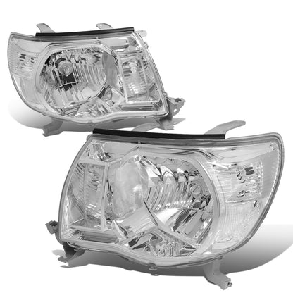 FAROS 05-11 TOYOTA TACOMA 2/4-DOOR - CHROME HOUSING / CLEAR CORNER - H4 LOW BEAM / HIGH BEAM