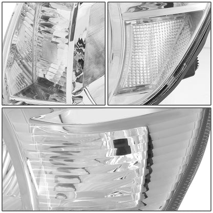 FAROS 05-11 TOYOTA TACOMA 2/4-DOOR - CHROME HOUSING / CLEAR CORNER - H4 LOW BEAM / HIGH BEAM